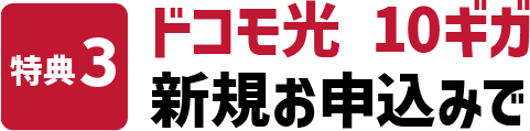 特典2 ドコモ光 新規工事料