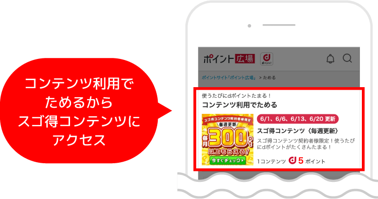 上部バナーからスゴ得コンテンツに行く。